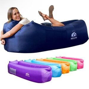NEW Navy Blue Inflatable Lounger Air Sofa Chair
